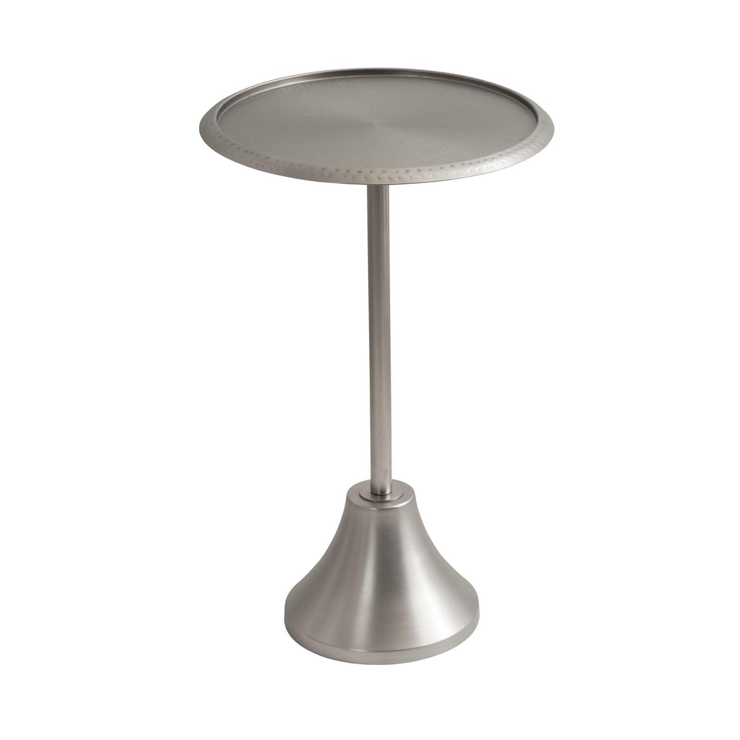 Kate and Laurel Sanzo Metal Side Table, 15x15x24, Silver