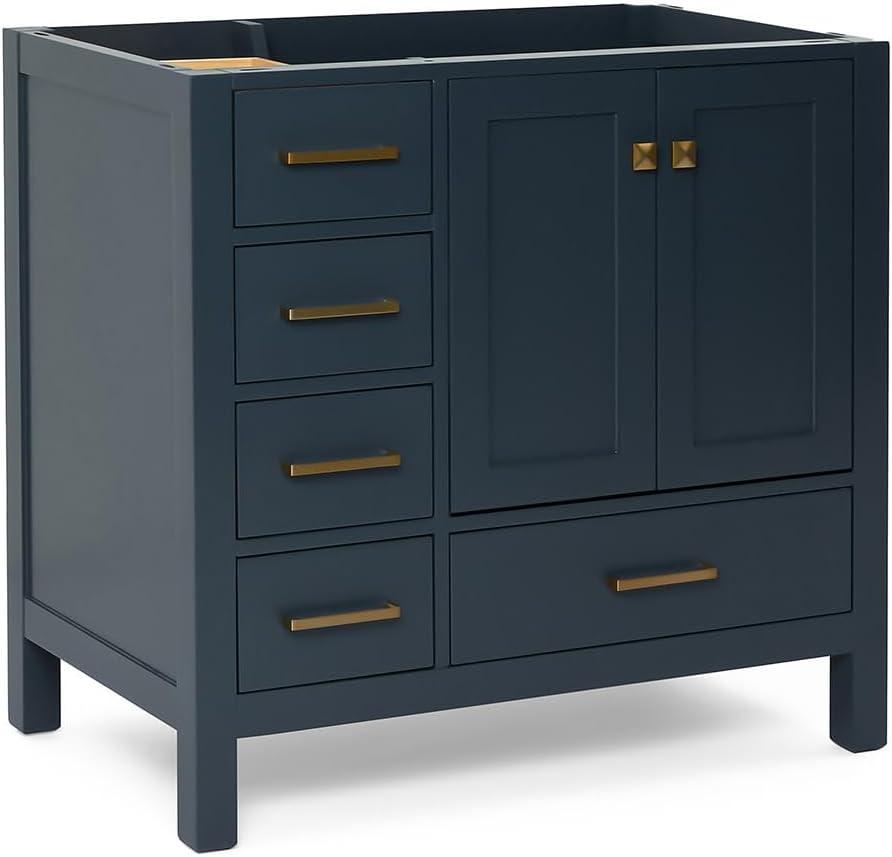 Ariel A037s-R-Bc Cambridge 36" Single Free Standing Wood Vanity Cabinet Only - Blue