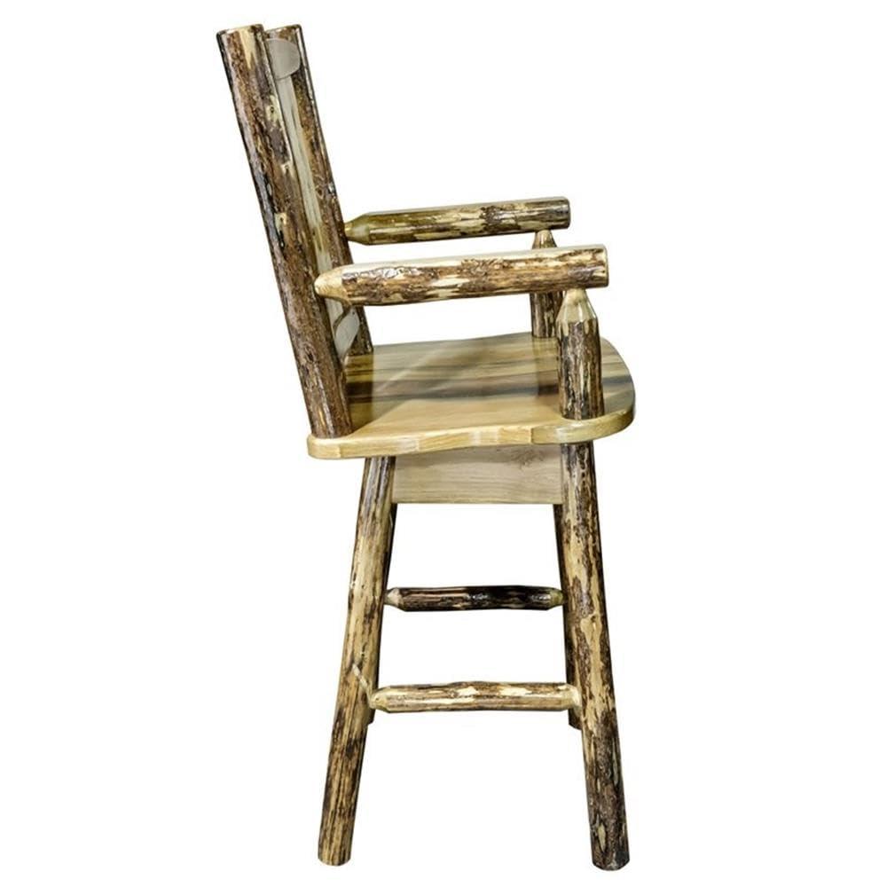 Glacier Country Collection Counter Height Swivel Captain's Barstool