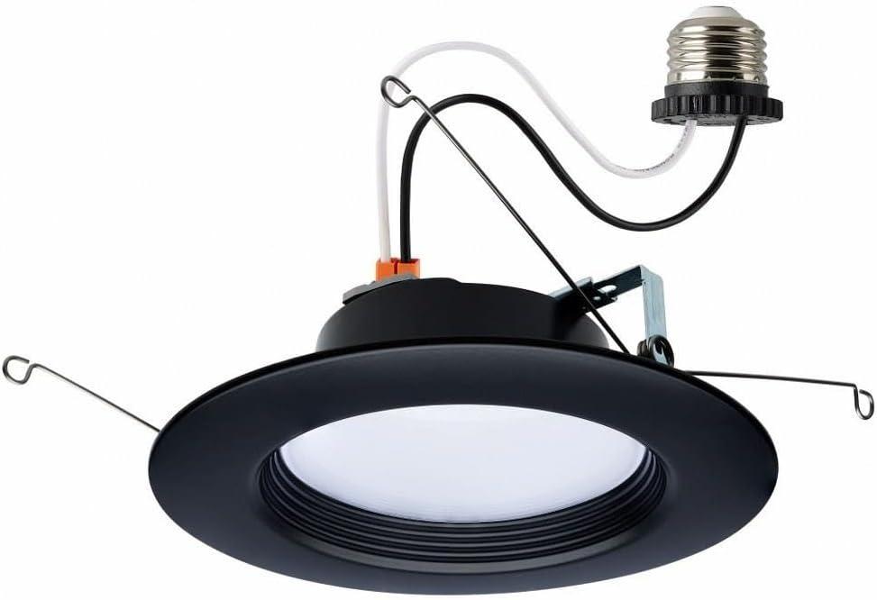 6'' Black Glass LED Retrofit Recessed Lighting Kit