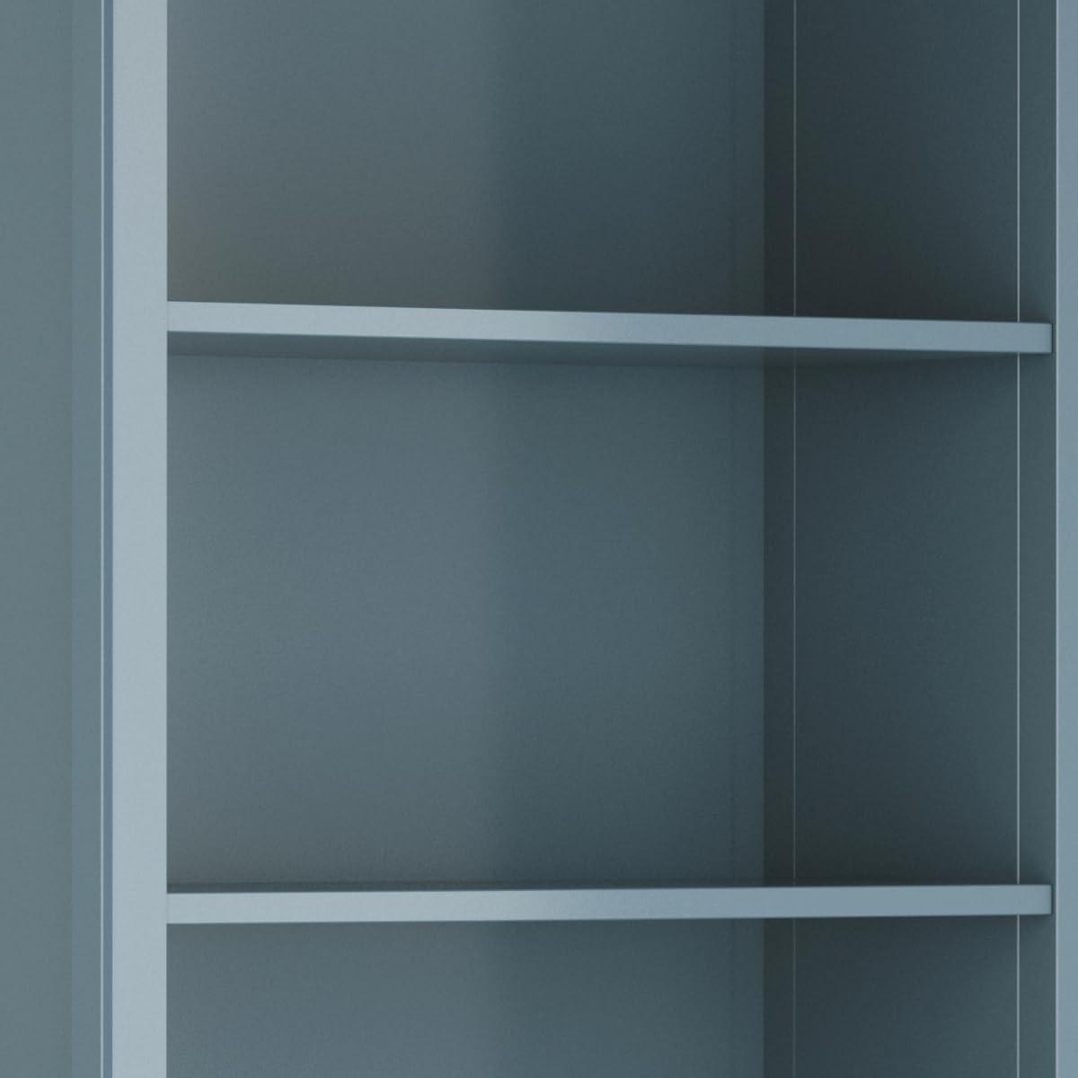 Simpli Home Amherst 30"W Solid Wood 5 Shelf Bookcase with Adjustable Shelves