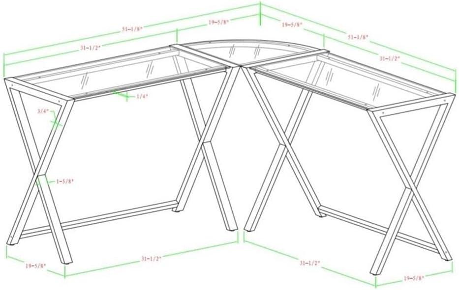 Walker Edison Contemporary X-Leg Command Center Computer and Gaming Desk - White