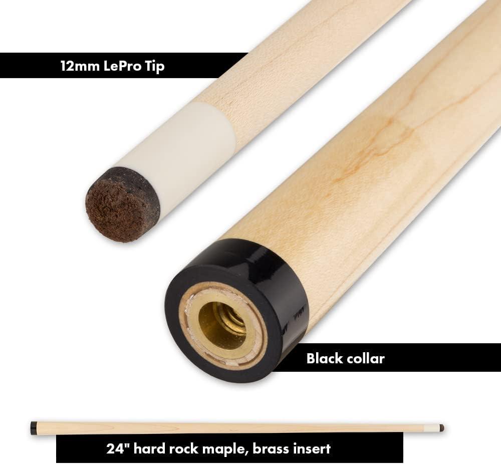 48" Black and Blue Stained Maple Junior Pool Cue