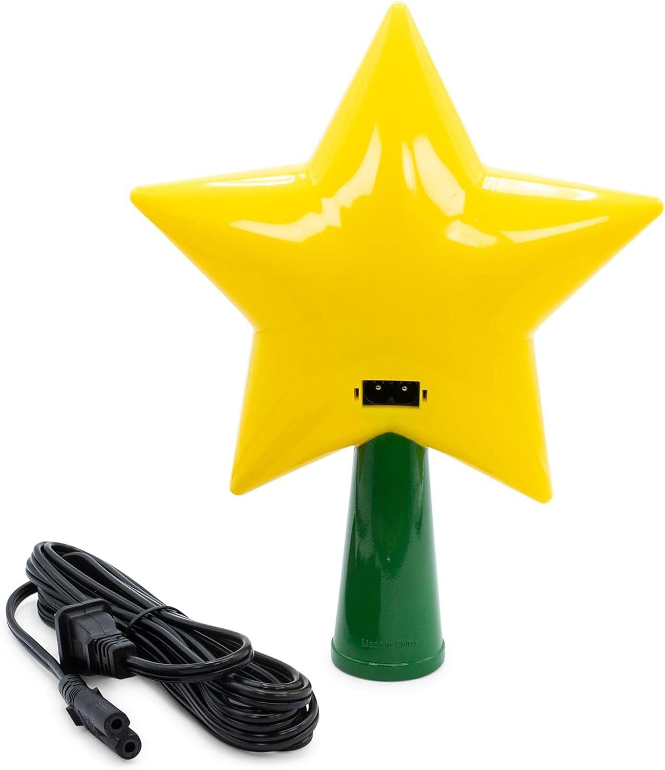 Mario Super Star Yellow Plastic Light-Up Christmas Tree Topper