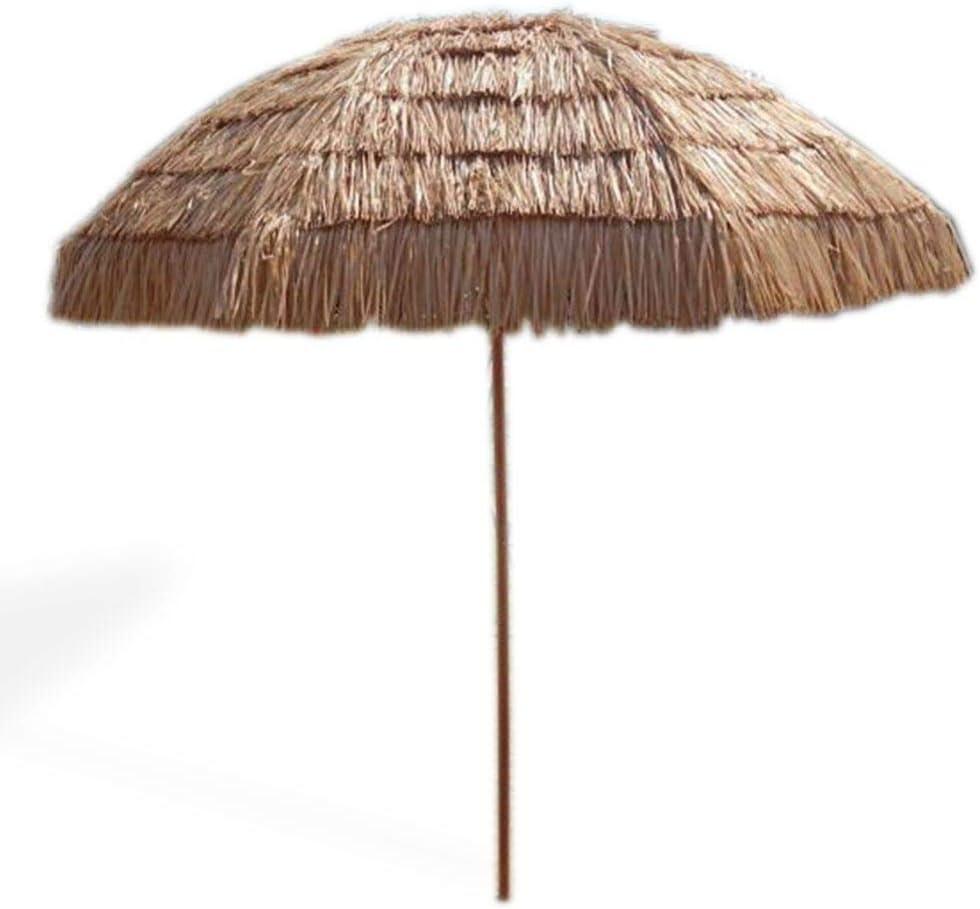 Impact Canopy 8 Foot Thatched Hawaiian Tiki Umbrella, Pool Patio Beach Umbrella