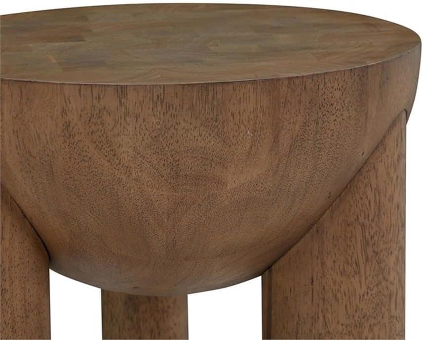 Morse Cognac Wood Accent Table