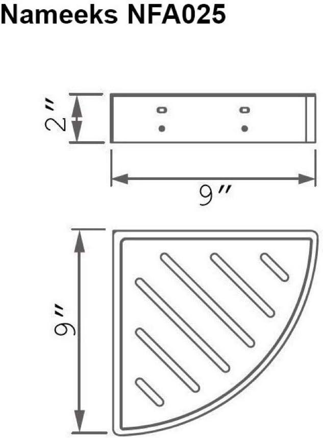 Chrome Stainless Steel Wall Mounted Corner Shower Basket