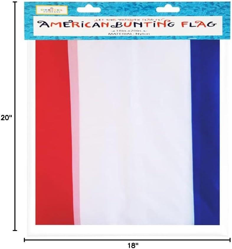 R/W/B 20-Ft Patriotic Bunting - Home Decor - 1 Piece