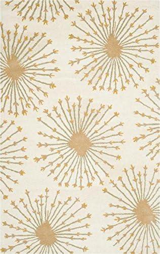 SAFAVIEH Bella Owen Fire Burst Wool Area Rug, Beige/Gold, 8' x 10'