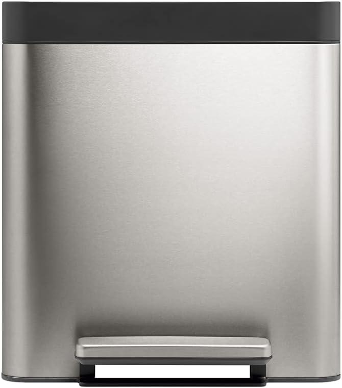 8-Gallon Compact Stainless Steel Step Trash Can