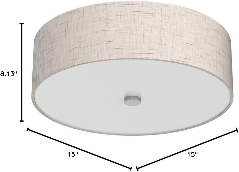 Livex Lighting Meridian 7.5" 3-Light Metal Ceiling Mount in Brushed Nickel