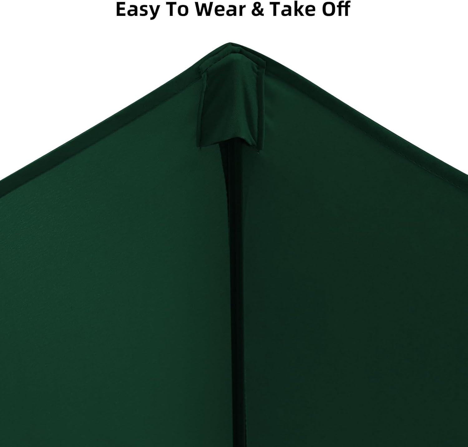 EliteShade Forest Green Replacement Canopy for Round 9FT Patio Umbrellas with 8 Ribs (Canopy Only)