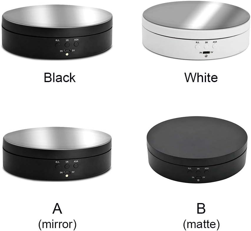 Black and Silver 5.43 Inch Motorized Rotating Display Stand