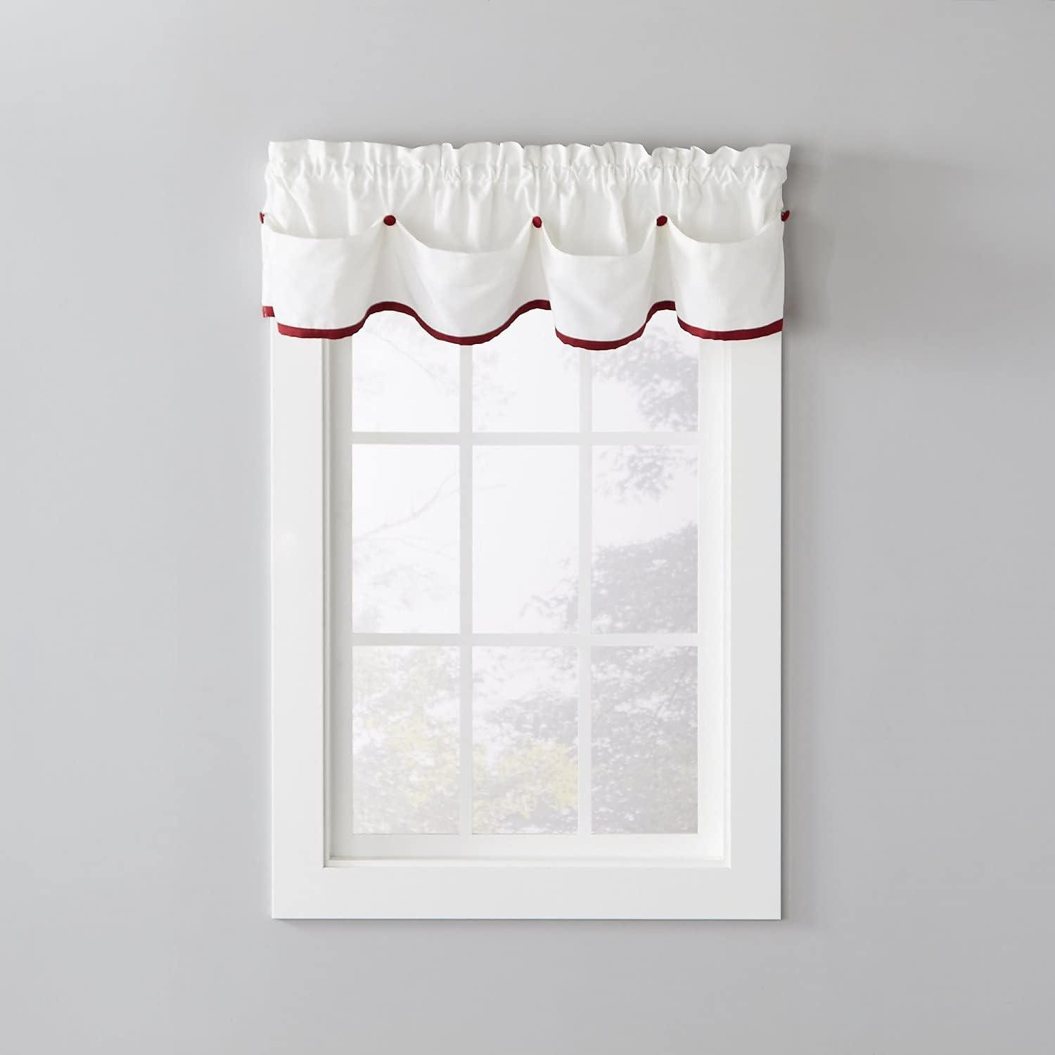 SKL Home Rod Pocket Light Filtering Valance, 58 in x 13 in