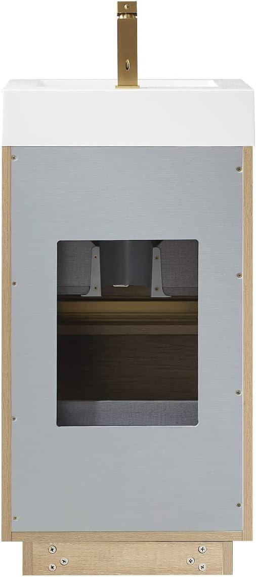 17.7'' Single Bathroom Vanity with Composite Top