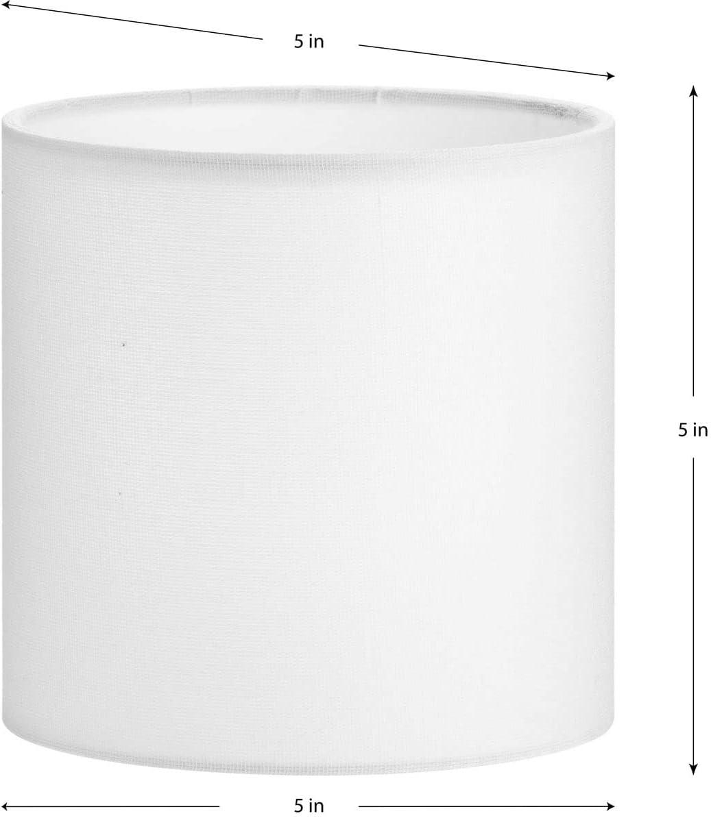 Elara Collection White Linen Accessory Drum Shade