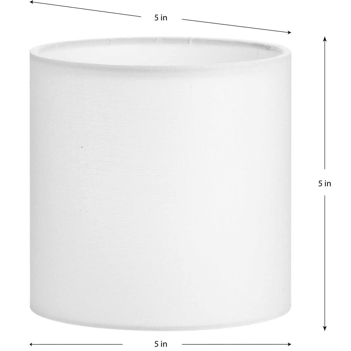 Elara Collection White Linen Accessory Drum Shade