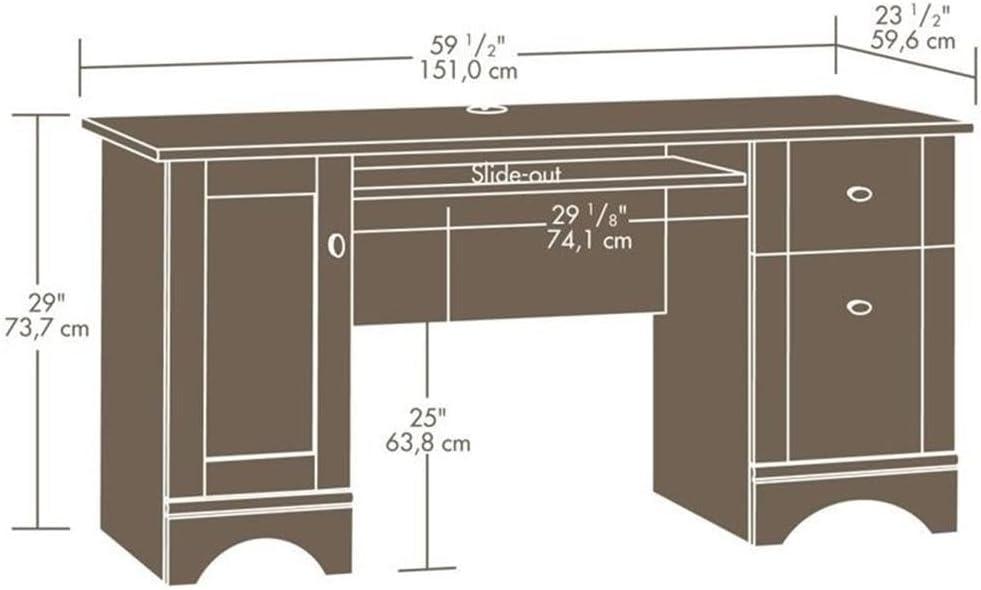 Computer Desk - Brushed Maple - Sauder: Home Office Furniture with Open Shelf & Nickel Pulls