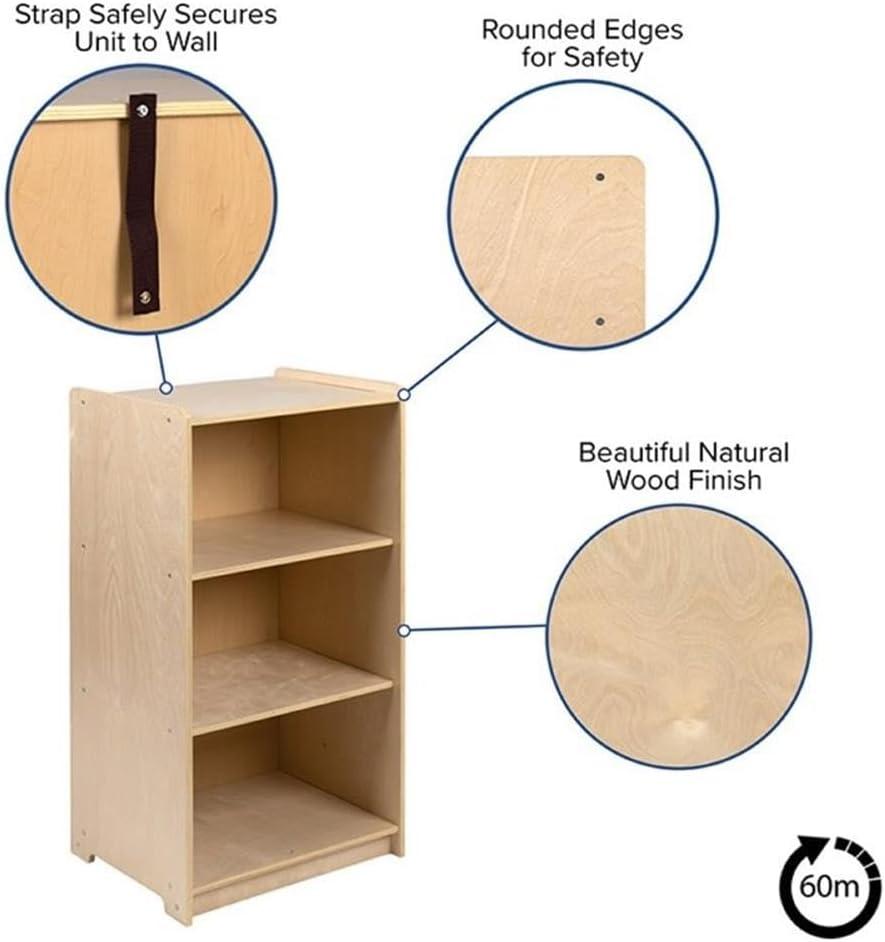 Flash Furniture Cinna Wooden School Classroom Storage Cabinet/Bookshelf for Commercial or Home Use