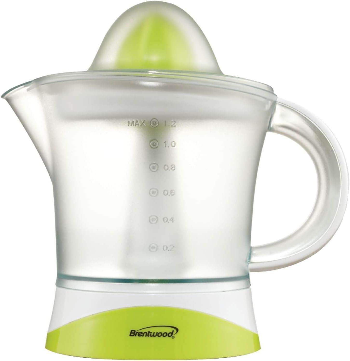 Brentwood 40oz White and Green Electric Citrus Juicer