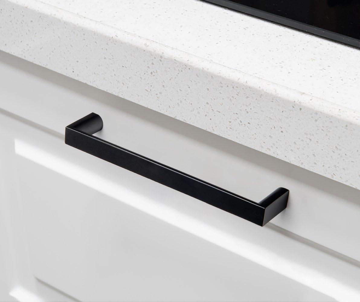 Matte Black Modern Zinc Alloy Cabinet Bar Pulls