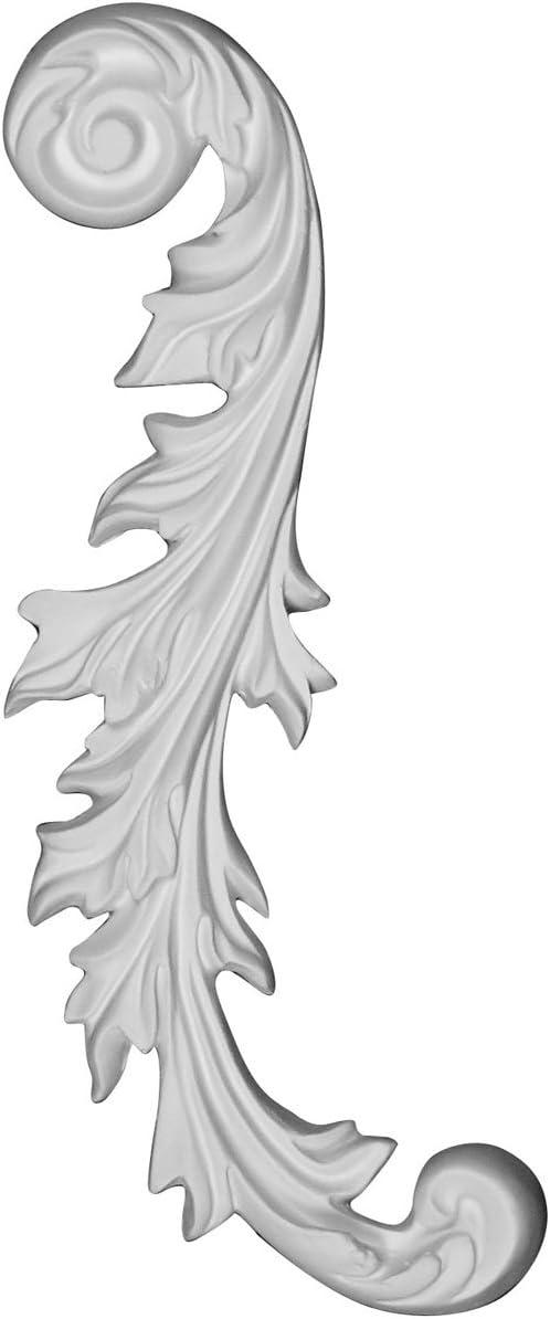 Primed Architectural Polyurethane Leaf Onlay, 8.75" x 2.75"