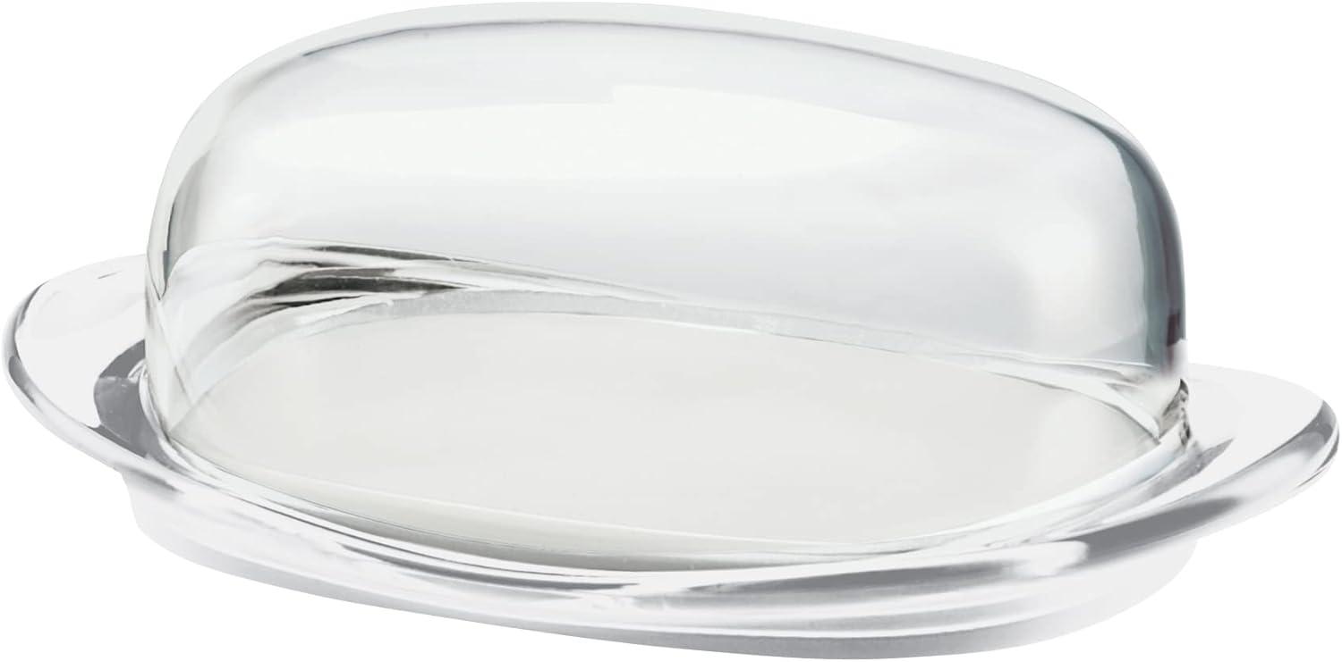 Guzzini Clear Acrylic Rectangular Butter Dish with Cover