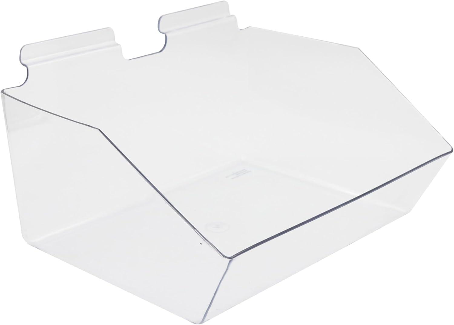 Clear Plastic Slatwall Display Bin Set for Retail Stores