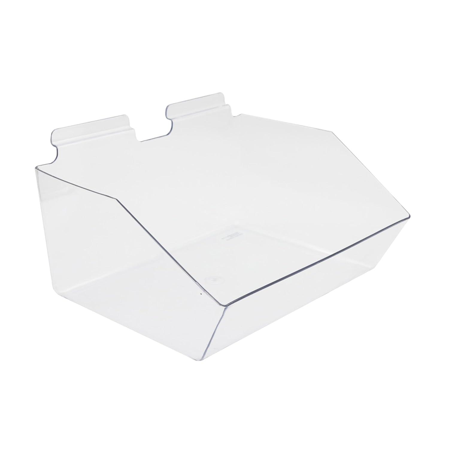 Clear Plastic Slatwall Display Bin Set for Retail Stores