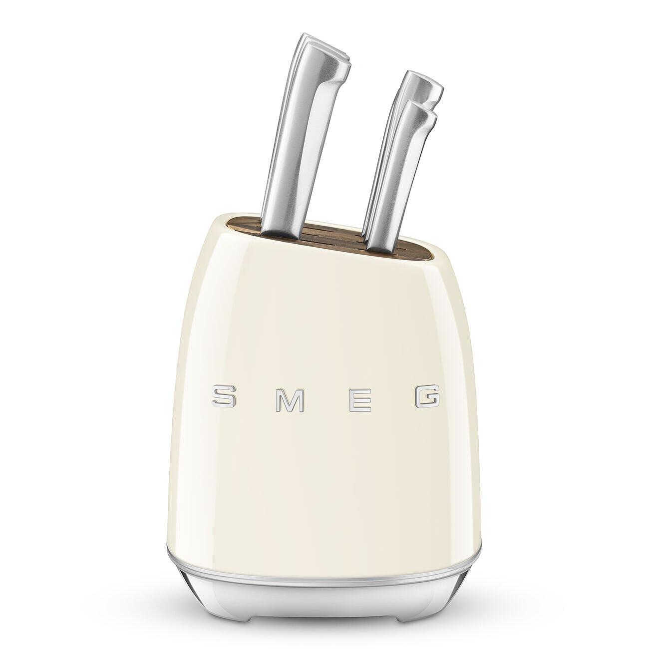 SMEG Creme 7-Piece Knife Block Set