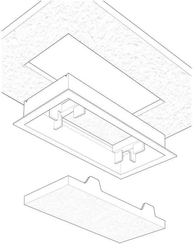 Aria Vent Drywall Lite Frame Collection Air Return, Satin White (10" x 14")