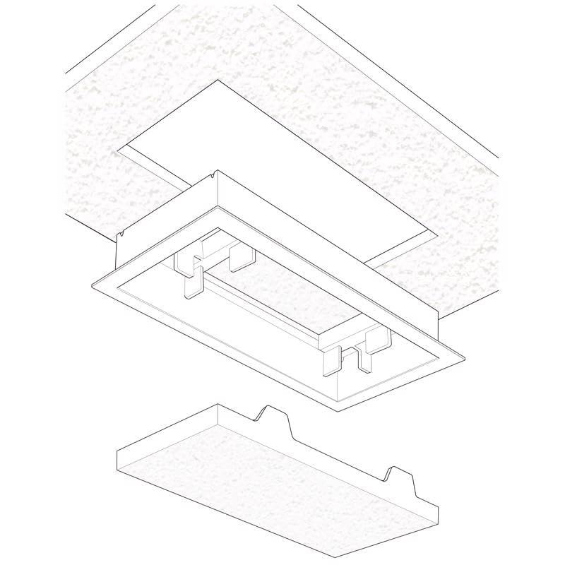 Aria Vent Drywall Lite Frame Collection Air Return, Satin White (10" x 14")