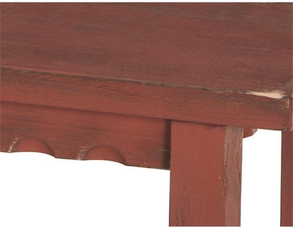 Country Cottage Bench, Red Antique