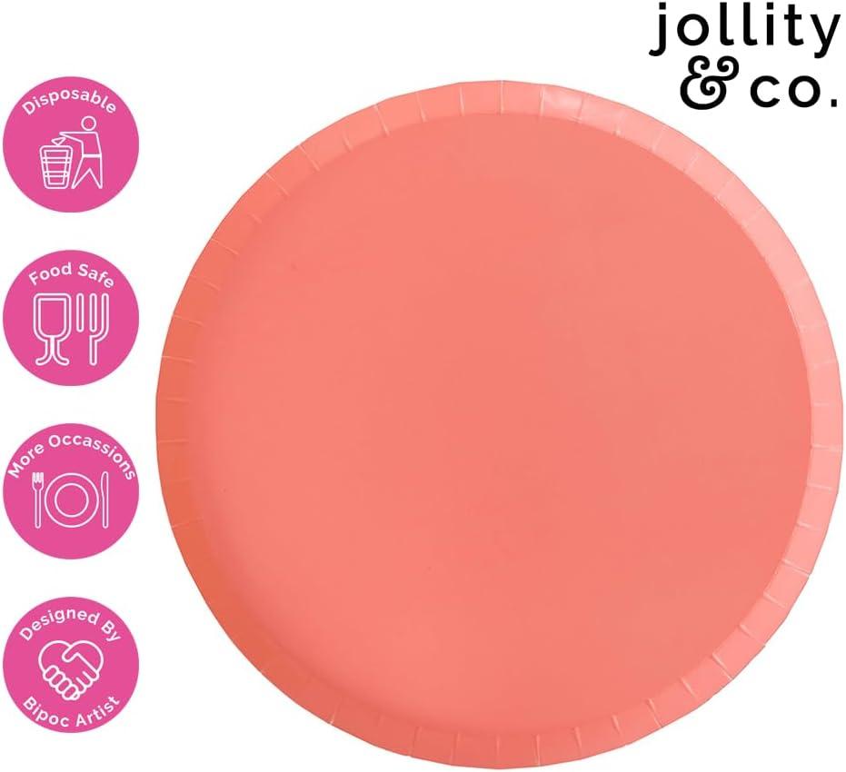 Apricot Orange 8" Paper Dessert Plates - Pack of 8