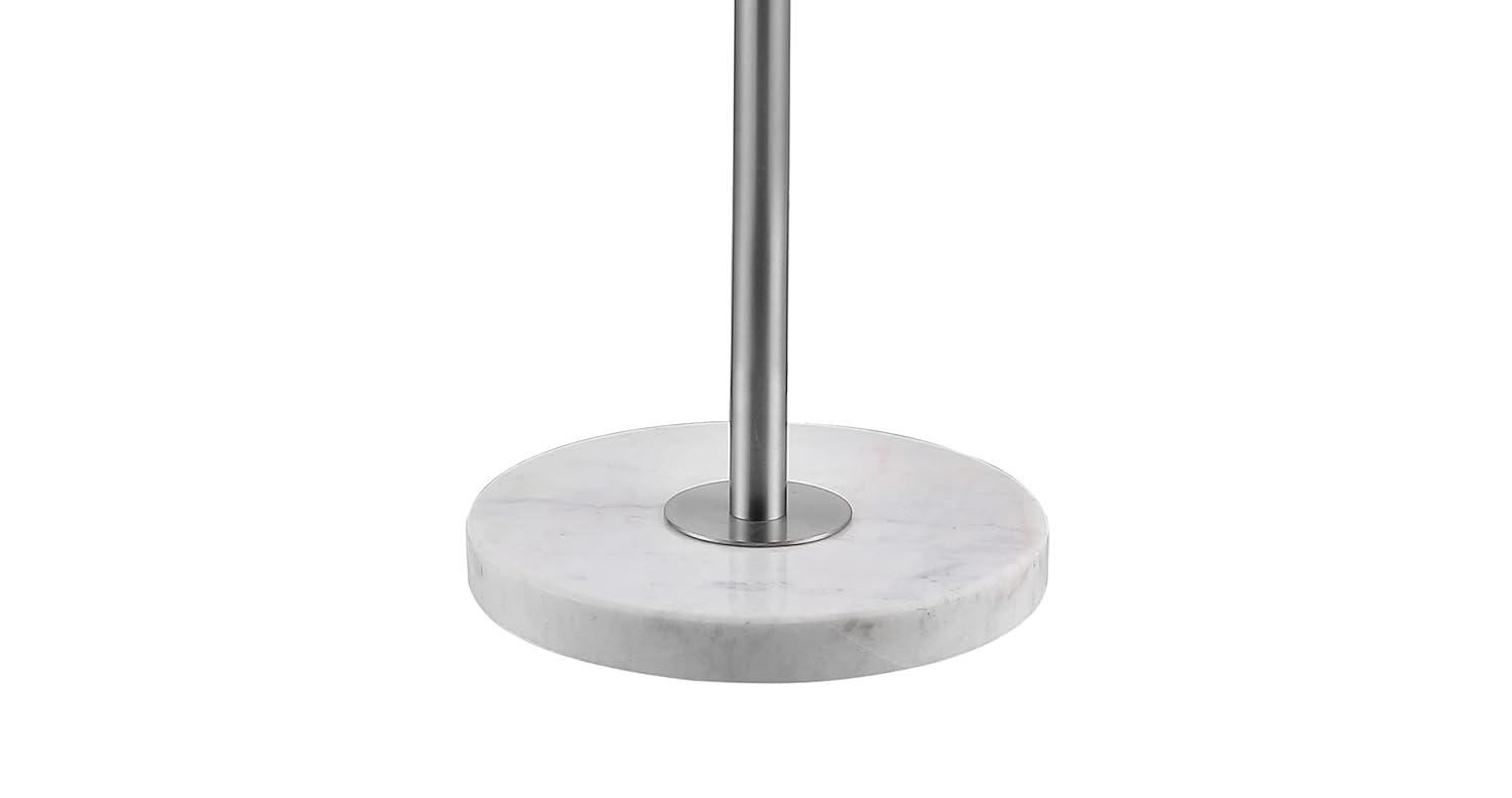 JONATHAN Y JYL3022C June 65" Adjustable Metal/Marble LED Floor Lamp, Modern, Contemporary, Glam for living room, dinning room, bedroom, office Bulb Included, Chrome