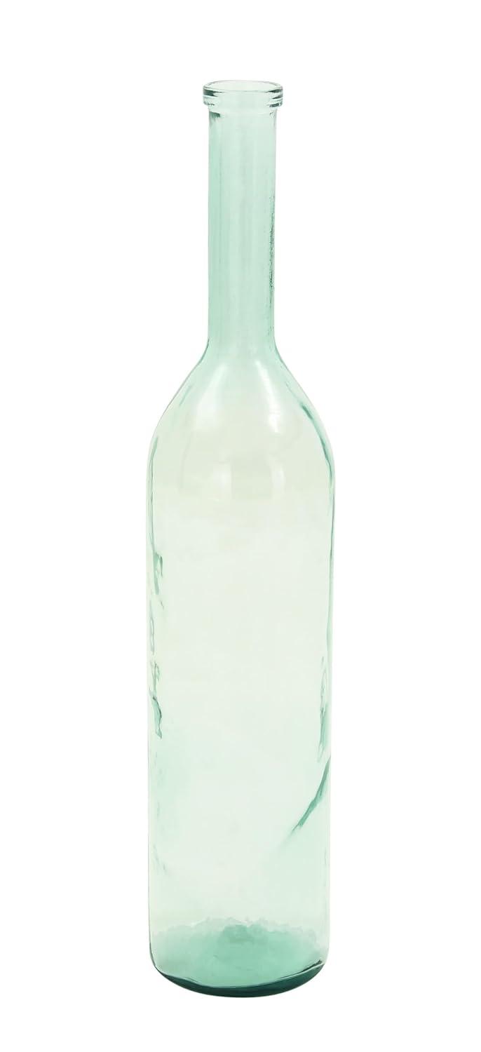 Highland Dunes Recycled Glass Handmade Spanish Decorative Blue Vase