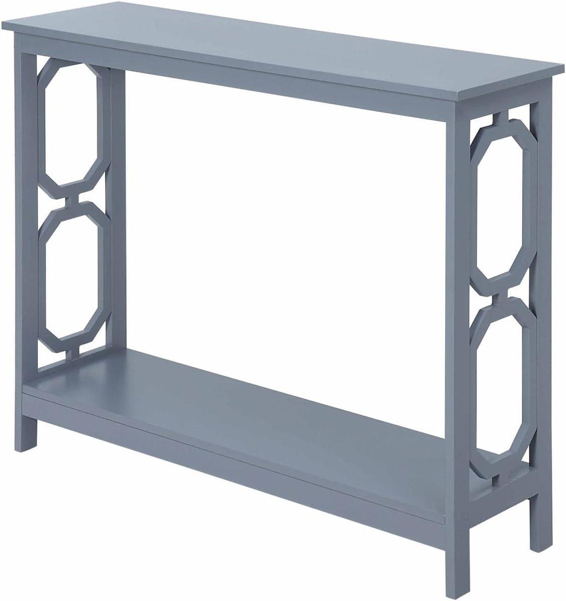 Gray Wood Console Table with Storage, 40" Length