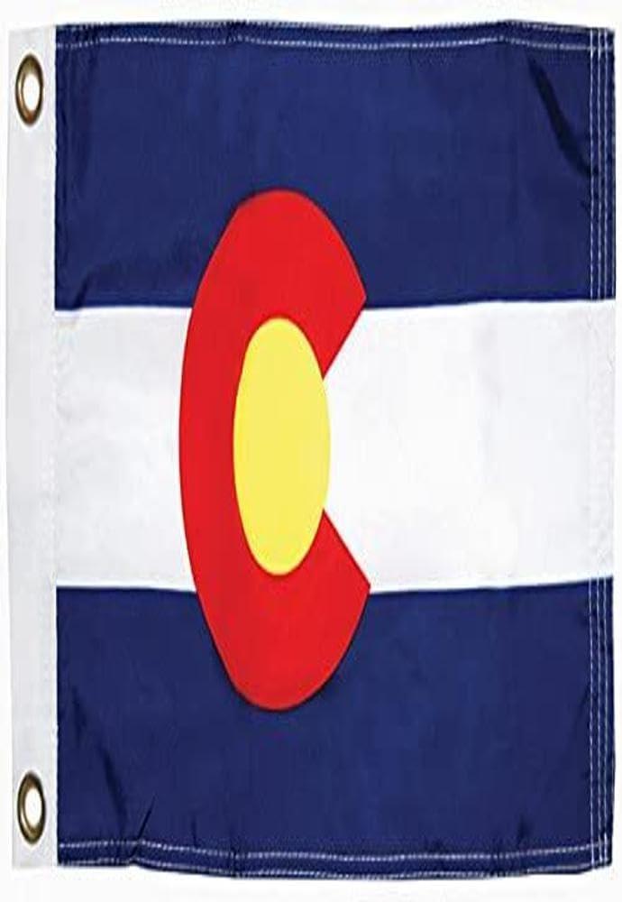 Colorado State Flag 12" x 18" Durable Nylon Boating Banner