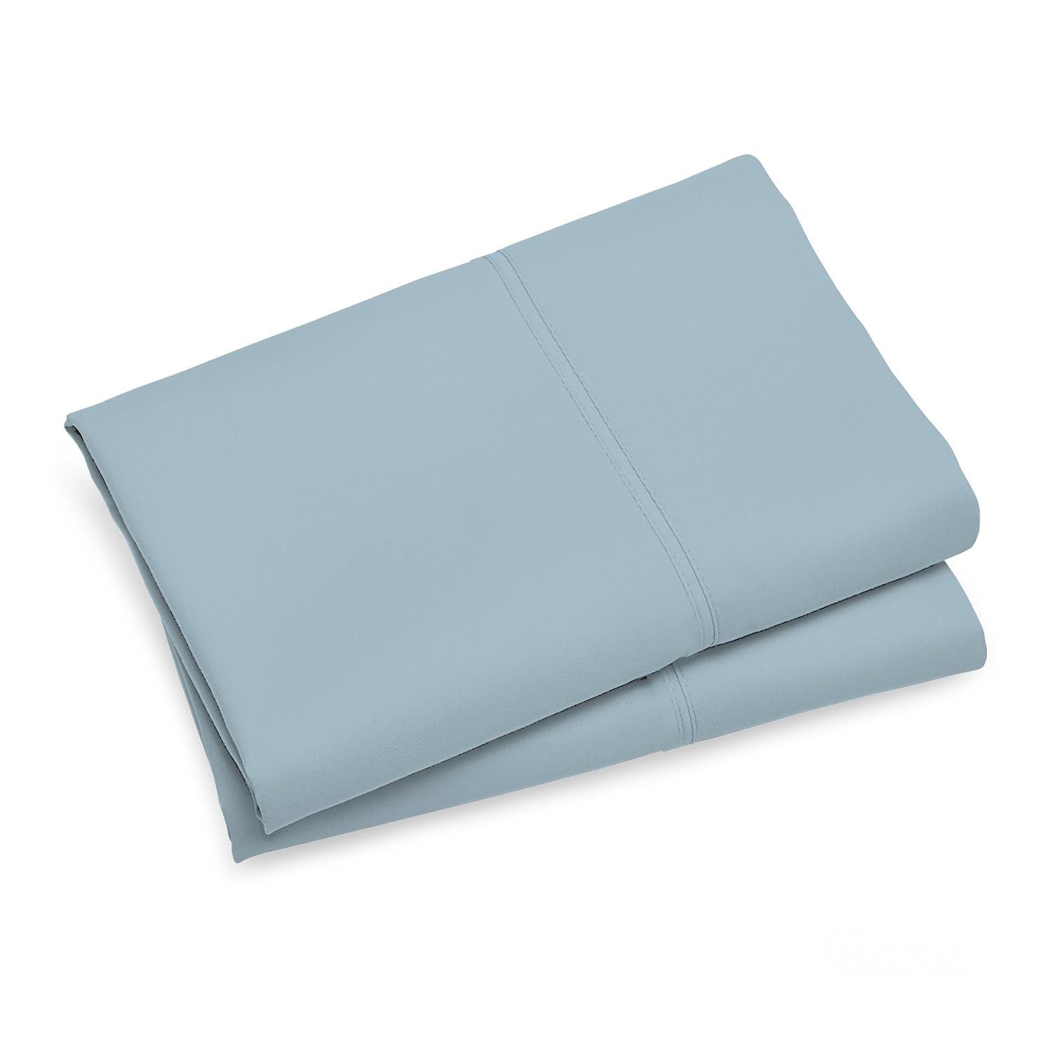 Purity Home 100% Organic Cotton Standard Lavender Percale Pillowcases, 300 Thread Count Breathable, Super Soft, & Cozy 2-Piece Set