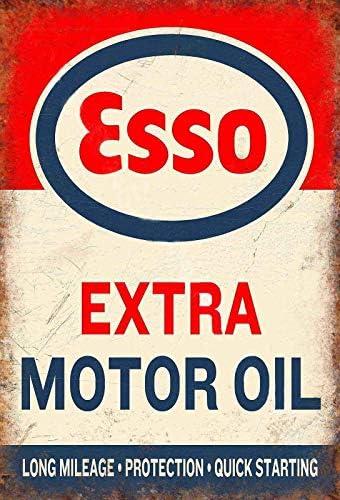 12 Pieces Reproduced Vintage Gas Oil Car Tin Signs, Home Bar Man Cave Garage Decor (wm Penn)