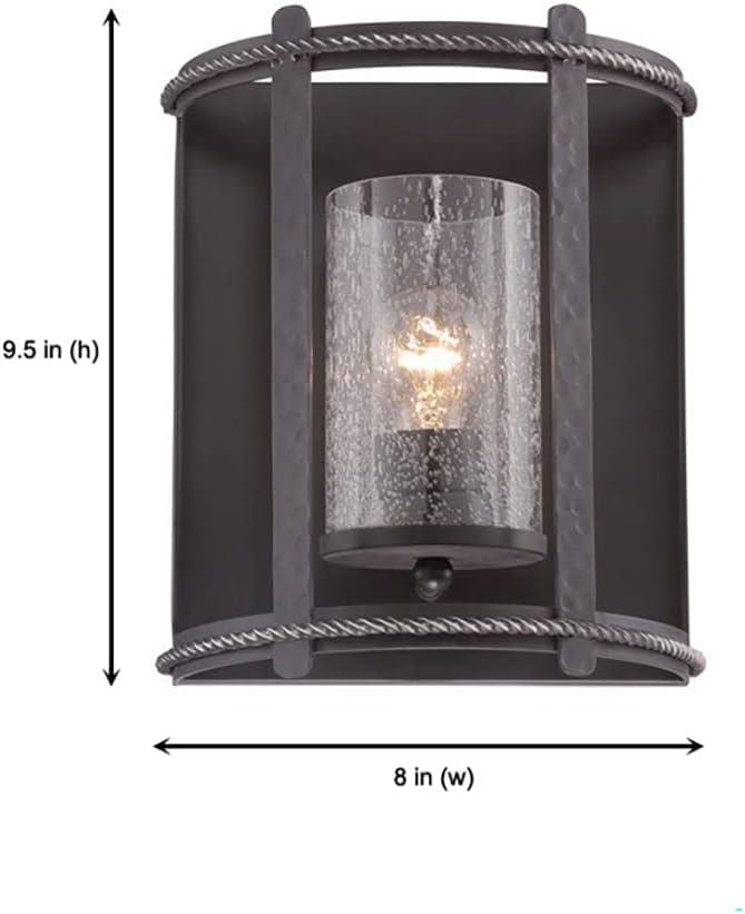 Artisan Pardo Wash Outdoor Wall Sconce with Clear Seedy Glass