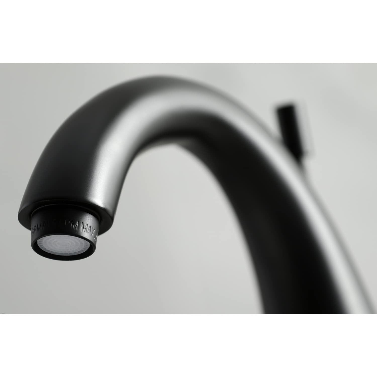 Kingston Brass Millennium Two-Handle 3-Hole Deck Mount Widespread Bathroom Faucet with Brass Pop-Up Drain