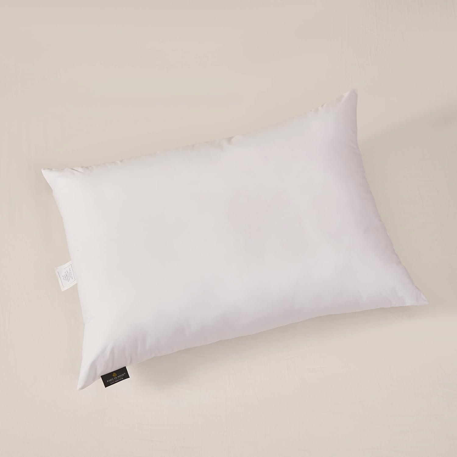 Farm to Home King-Size Organic Cotton & Polyester Pillow Set, White