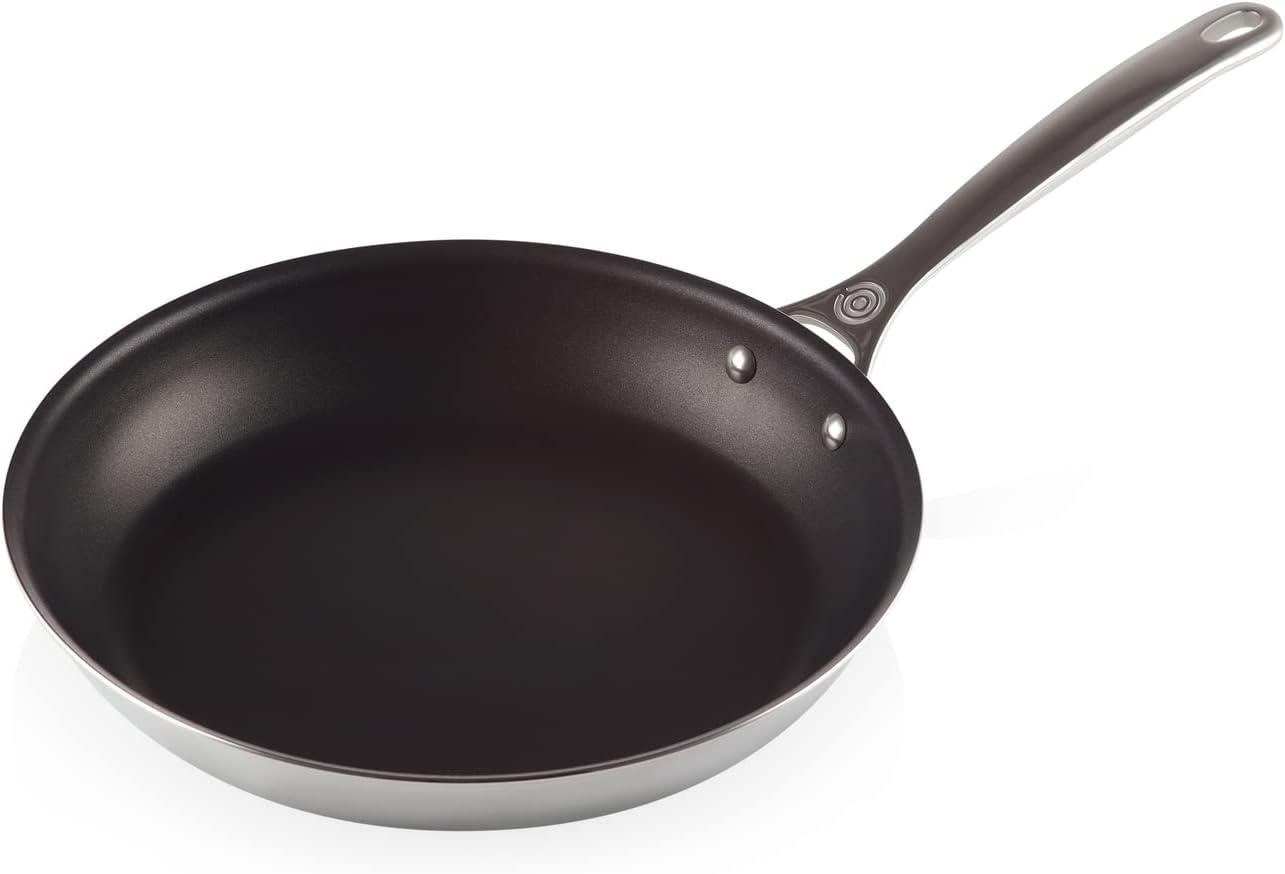 12" Stainless Steel Nonstick Fry Pan with Ceramic Coating