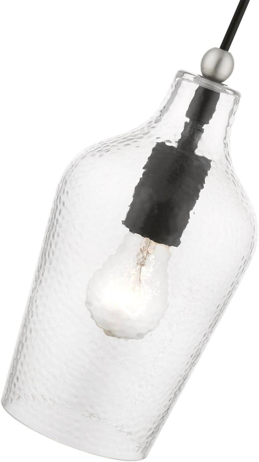 Livex Lighting Avery 1 - Light Pendant in  Black/Brushed Nickel