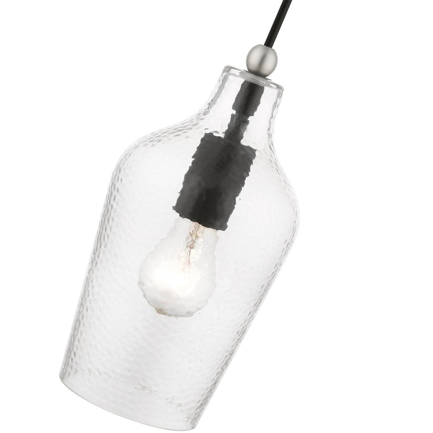Livex Lighting Avery 1 - Light Pendant in  Black/Brushed Nickel