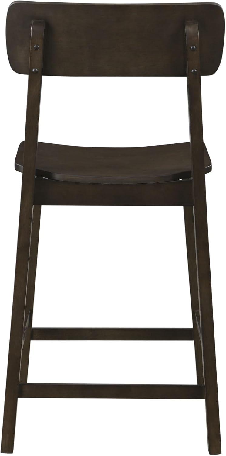 Boraam Torino Wood Counter Height Barstool Carbonite Finish