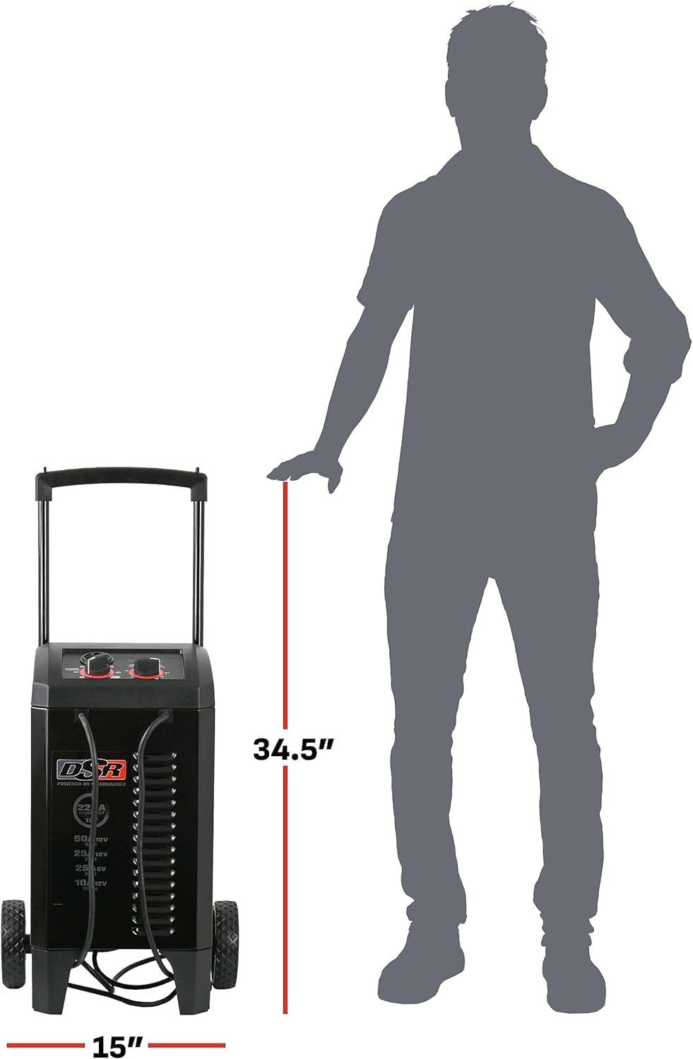 Schumacher Electric DSR139 225/50/25/10 Amps 6/12 Volts Manual Wheel Battery Charger
