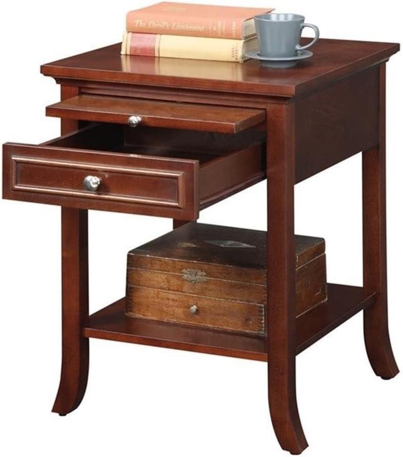 Convenience Concepts American Heritage Logan End Table with Drawer and Slide, Multiple Colors
