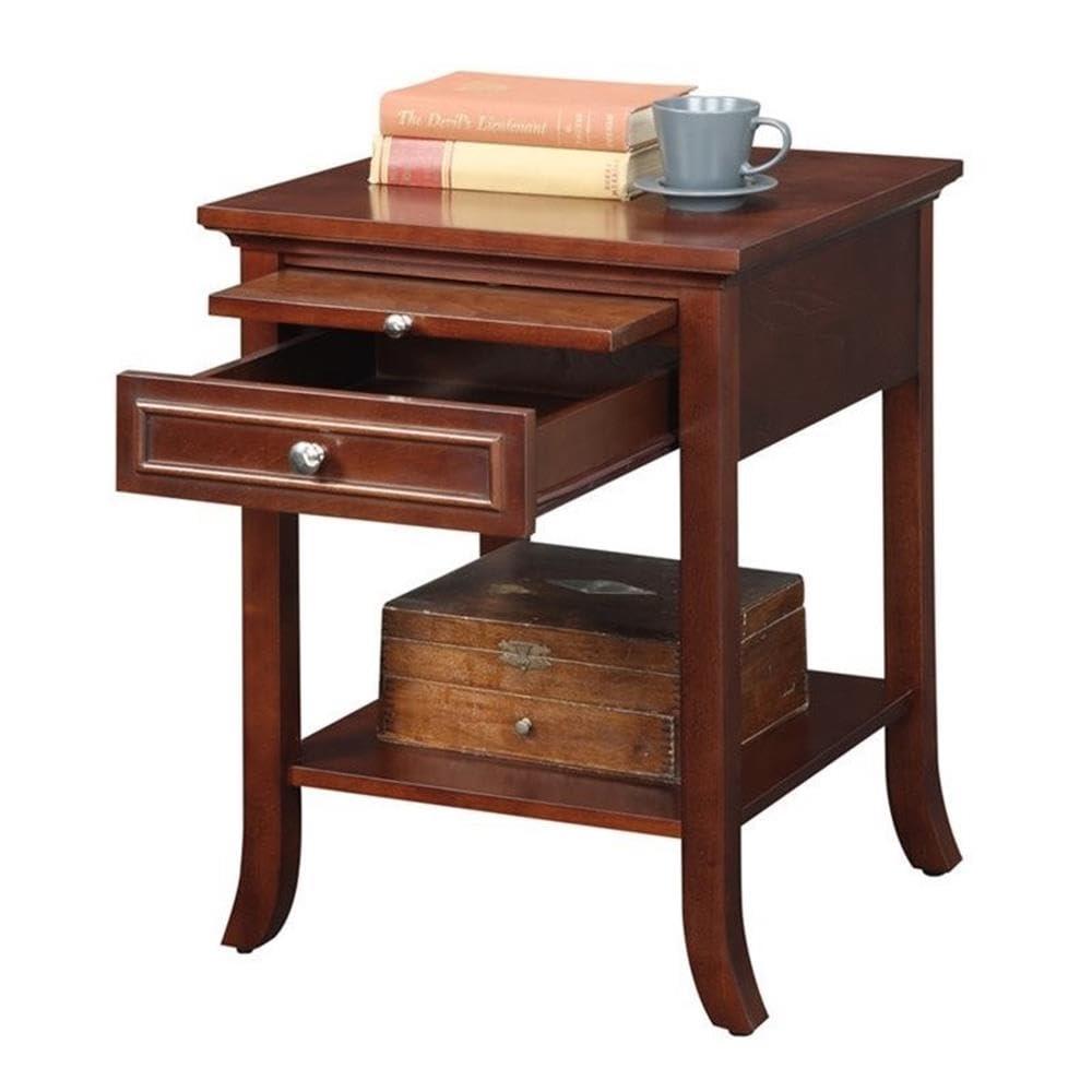Convenience Concepts American Heritage Logan End Table with Drawer and Slide, Multiple Colors